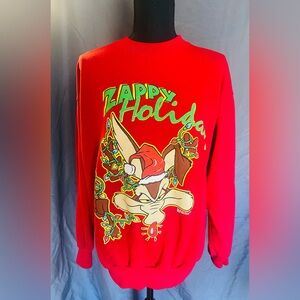 Vintage 1994 Wile E. Coyote “Zappy Holidays” Sweatshirt
